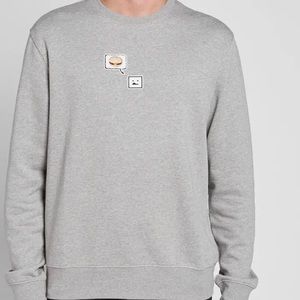 Acne Studios Casey Burger Emoji Face Sweatshirt